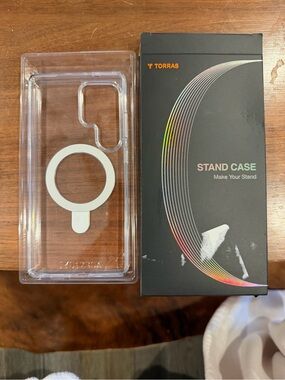 TORRAS Clear MagSafe-Compatible Stand Case with White Ring